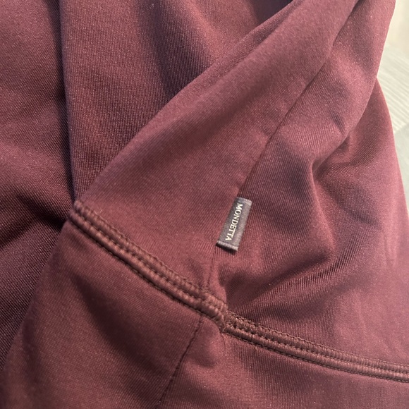 Mondetta Women's Long Sleeve Active Quarter-Zip Pullover with Thumb Holes - Picture 2 of 3